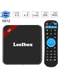 [Versión 2017] Leelbox Q3, caja TV Android 6.0 S912 Octa Core CPU 2GB 16GB Dual WIFI 2.4GHz 5.0GHz 1000M LAN