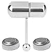 CrazyPiercing Silver Color Vibrating Tongue Ring Stainless Steel Body Piercing With 2 Batteries