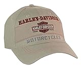 Harley-Davidson Men's Baseball Cap, Nostalgic Bar & Shield Logo, Khaki BC31304