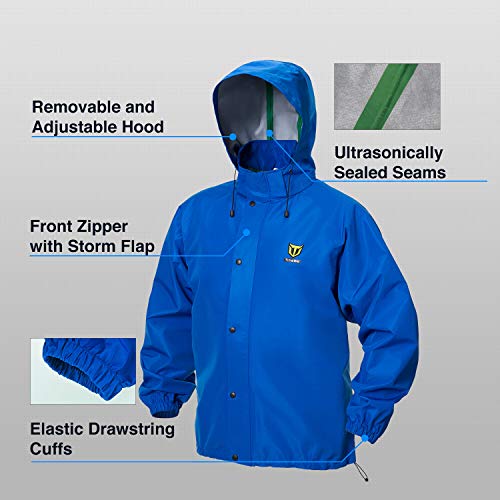 TideWe Rain Suit, Breathable Waterproof Durable Sport Rainwear (Blue Size S)