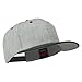 Heather Wool Blend Flat Bill Snapback Two Tone Cap - H. Black Grey OSFM