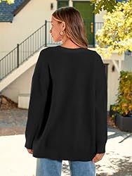 LILLUSORY Women's Cashmere Fall Cardigan 2023 Open
