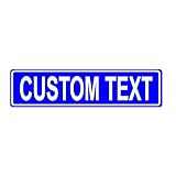 Blue Custom 6x24 Aluminum Road Sign with Lettering On One Side