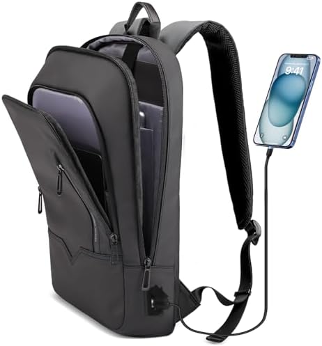 Amazon.com: Business Backpack 17 Inch Slim Expandable Waterproof Travel Laptop  Backpacks with USB Charger Port Anti-Theft Lightweight Large Work Computer  Bag College Laptop Backpacks Gifts for Men Women, Green : Electronics
