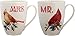 Lenox 863973 Winter Greeting 2-Piece Mr & Mrs Mug Set, Christmas Drinkware, Holiday Hosting