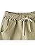 COCOLEGGINGS Womens Drawstring Elastic Waist Cotton Linen Casual Beach Shorts