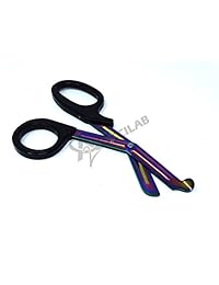 Tijeras para enfermería con revestimiento de fluoruro de alta resistencia, médicas, paramédicas, para traumas, 7.5 in (A2ZSCILAB)