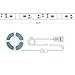 Strip Lights White, Tenmiro Touch Dimmable Control LED Waterproof Light Strips,12V UL Power Adapter 16.4 ft/5m 300 Unit SMD 2835 LED,6000K Daylight White Cabinet Bathroom Party Light