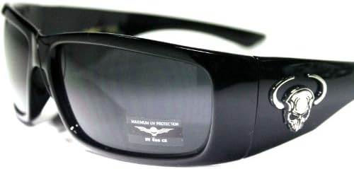 #FS4-HC3 Flying Skull Eyewear Cycling Fishing Men's Sport Sunglasses + Case