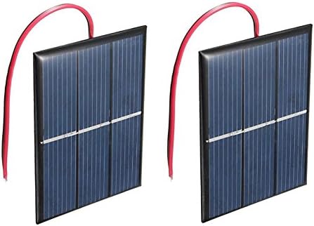 TOOGOO(R) 2 pcs 1.5V 400mA 80x60mm Micro-Mini Power Solar Cells For Solar Panels - DIY Projects - Toys - Battery Charger