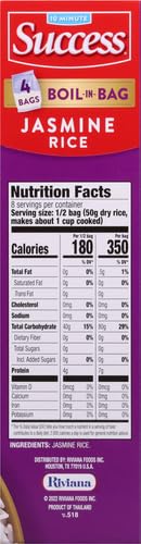 SUCCESS BOIL-IN-BAG RICE, THAI JASMINE RICE, QUICK RICE MEALS, 14-OUNCE BOX
