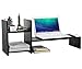 PAG Wood Monitor Laptop Stand Computer Riser Organizer with Storage for Desk, Suitable for Home/Office/School, 2-Tier, Blackthumb 3