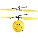 Flying Ball RC Toy Emoji Magic Ball, Hobbylane Infrared Sensor Aircraft,Hand Induced Flight Helicopter for Kids/Teenager,Learning Training Toys with Cartoon Expression (Smile)