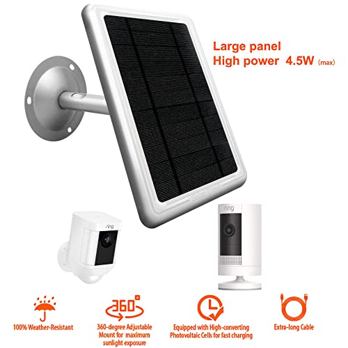 Ring Camera Solar Panel Charger, Solar Panel for Ring Stick Up Cam 2nd