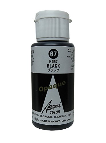 Aeroflash Color (Black E-67) 1 Bottle of 35ml From Holbein Japan