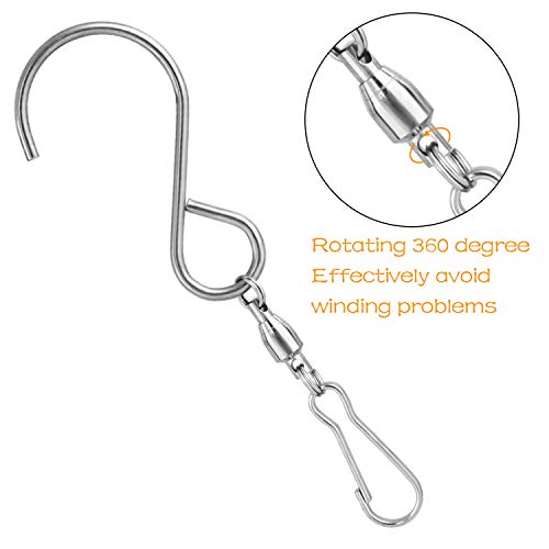 KUUQA 20 Pack Swivel Hooks Clips Wind Spinner S Hook Clips Hanging Wind