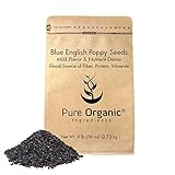 Whole Blue English Poppy Seeds (6 lb) by Pure Organic Ingredients, Vegan, Gluten Free, Highly Nutritious, Dietary Fiber, High in Protein, Great for Baking, Eco-Friendly Packaging (Also in 2 lb)