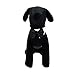 Formal Black Dog Bow Tie (Medium: Neck 13-16