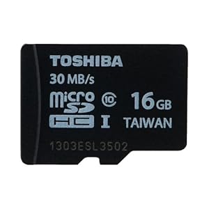 東芝 microSDHC 16GB Class10 30MB/s UHS-I 防水 耐X線 TOSHIBA 海外向けパッケージ品