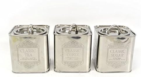 square tea coffee sugar canisters