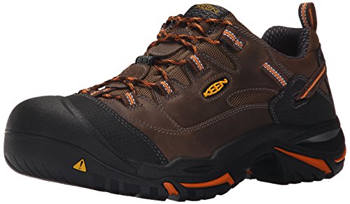 Keen Utility Men's Braddock Low Soft-Toe Work Boot, Cascade/Orange Ochre, 9 D US