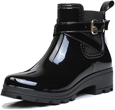 [ファーストエンカウンタ] ショートブーツ 無地 防水 レインシューズ 滑り止め 雨靴 短靴サイドゴアショート おしゃれ女性