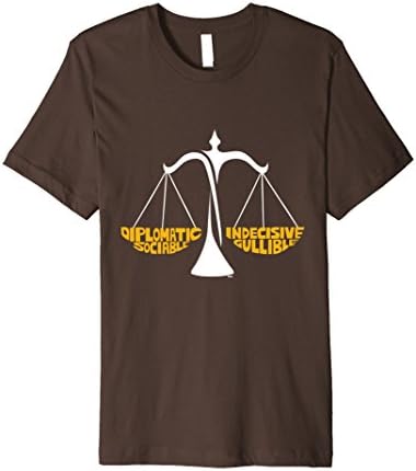 Mens Zodiac Sign Shirt: Libra T-Shirt 3XL Brown