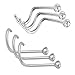 Nose Ring - Pistha 6 PCS 0.8MM Stainless Steel Rhinestone Nose Ring Body Piercing Rings Piercing Sparkly Crystal Nose Stud Hoop for Party and Dance