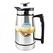 Planetary Design French Press Table Top Coffee and Tea Maker Carafe with Bru-Stop Technology - 48 oz - Stainless Steel - Brushed Steel