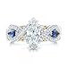 FENDINA Women's Infinity Rings Vintage Pear Cut CZ Twisting Cross Shank Bridal Engagement Wedding Halo Promise Eternity Rings