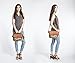 ECOSUSI Fashion Girl's Faux Leather Satchel Purse Small School Crossbody Messenger Bag Work Cross-body Bag Red