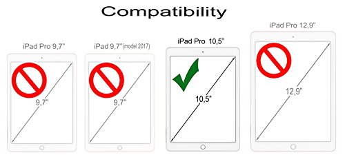 StilGut iPad 10.5 Case, Leather Flip Cover with Stand Function and Auto Sleep Wake Feature for Apple iPad Pro 10.5 Inch, Cognac Vintage