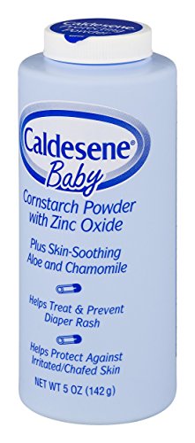 Caldesene Cornstarch Baby Powder with Zinc Oxide, Talc-Free Baby Powder, 5 Oz