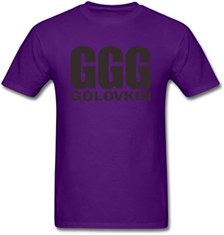 Hkpopo GGG Golovkin Individual Character Male's Purple T-shirt Medium