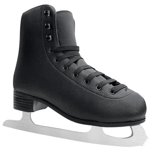 Gliti Ice Skates Womens/Mens/Boys/Girls, Black Ice Figure Skates，Comfortable & Breathable & Padded Skate, Figure Blades Ice Skating, Black (Womens Size-6/Mens Size 4.5) by GLITI - Used condition - CA$28.69