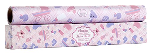 Scented Drawer Liners for Baby Girl - Baby Powder Fragrance (Pink and Lavender)