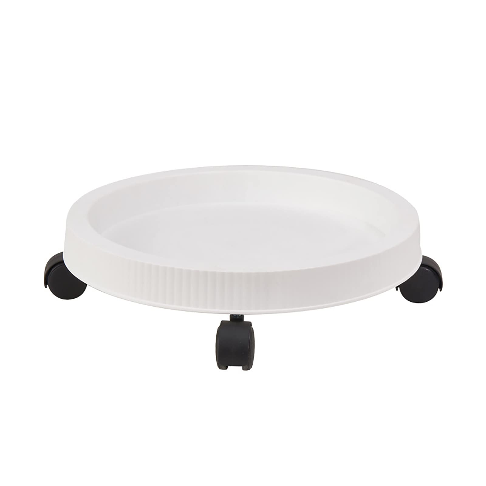 JIUXIANON Vertical Gardening Planter Stackable Flower Pot Tower Flowerpot with Universal Wheel Tray Plastic Smart Planting Pots,Stand Stacking Planters Strawberry Pots Garden TowerWhite