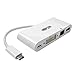 Tripp Lite USB C to DVI Multiport Video Adapter Converter 1080p w/USB-A Hub, USB-C PD Charging, Gigabit Ethernet Port, Thunderbolt 3 Compatible, USB Type C, USB Type-C (U444-06N-DGU-C)