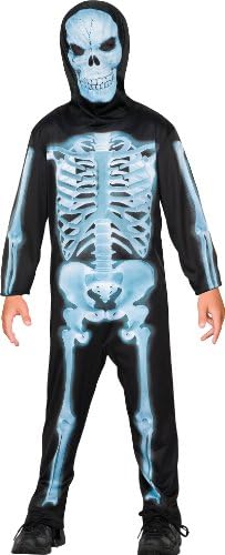 Seasons - X-Ray Skeleton Child Costume - Medium (8-10) - Black/White