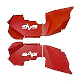 EAG JK Front Inner Fender Kit Sheet Metal Red 4PCS with Logo Cut Fit for 07-18 Jeep Wrangler JK
