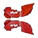 EAG JK Front Inner Fender Kit Sheet Metal Red 4PCS with Logo Cut Fit for 07-18 Jeep Wrangler JK