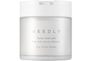 Needly Daily Toner Pad, Exfoliating Facial Pads with BHA & PHA, Deep Hydration, Pore Minimizer for Face, Centella, Tea Tree, High Volume Essence, Extra Large Cotton Pad, Korean Skin Care (80 Pads)