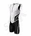 Sparx Men`s Triathlon Suit Tri Race Skinsuit Bike-Swim-Run 3 Pockets Italian Fabric (White, Medium)