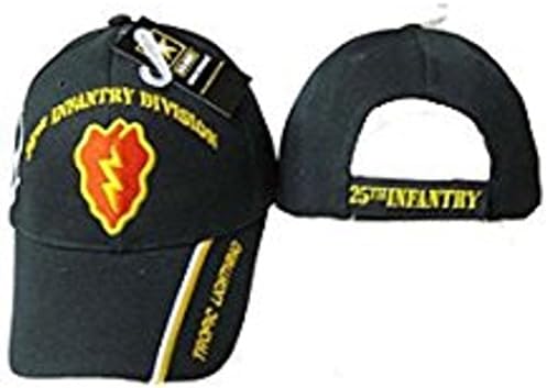inf Infinity Superstore U.S. Army 25th Infantry Division Black Embro Cap Hat 404C