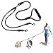 Xcellent Global 57 Inch Double Dog Leash Coupler No Tangle with Soft Handle for Two Dogs PT031 Black