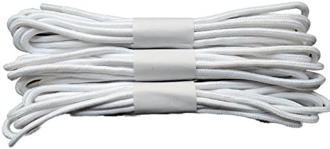 Pack of 3 Pairs Long Round Boot Shoe Laces Punk Oi Black Red White