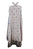 Boho Gypsy MAXI SKIRT Off-White Silk Sari Two Layer Floral Print Sexy Long Skirts