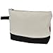 NGIL Jute/Canvas Large Travel DYI Cosmetic Bag Pouch for Women Multipurpose Travel Toiletry Pouch, Personalized Makeup Bag, Best Friend Gift, Bridesmaid Gift Ideas (Jute-Black)