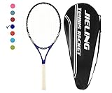 Jieling Blue Strung 27in Tennis Racquet for Men with Black Cover,4 1/8in Grip(Classic Blue)