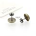 ELBLUVF Alloy Anchor Stud Earrings Glass Cabochon Earring Nautical Womens Jewelry